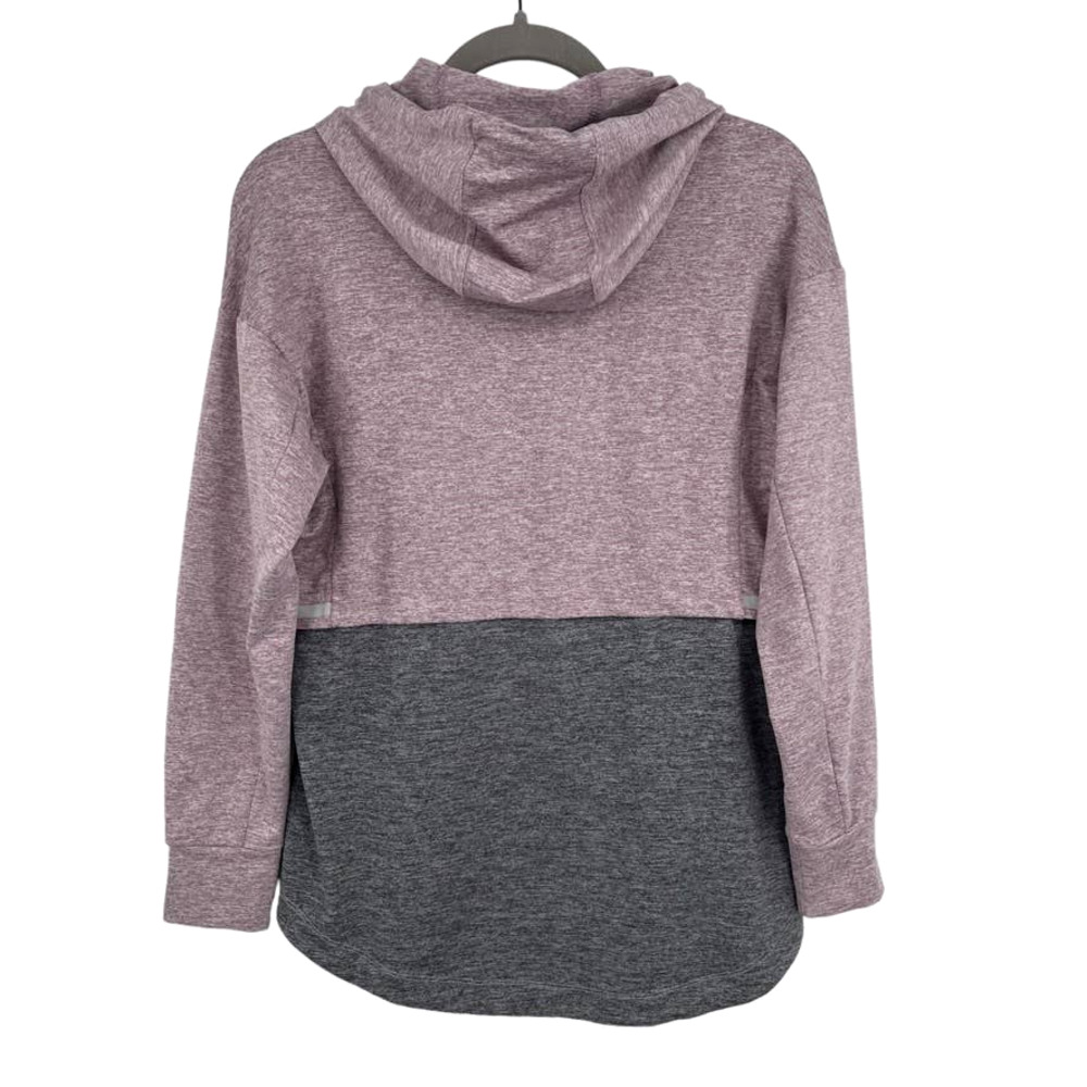 NWT - TANGERINE Soft Pullover Hoodie Colorblock Sweatshirt Purple Gray - Small - Picture 4 of 9